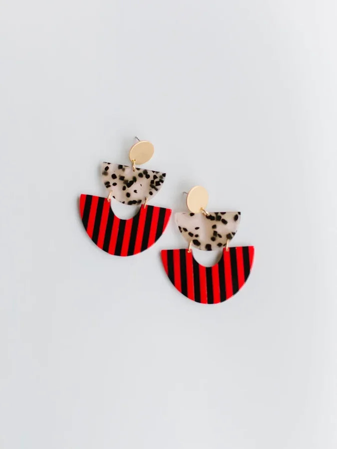 Emorie Red/Black Earrings