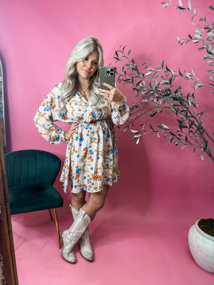 Take My Time Floral Dress - DOORBUSTER