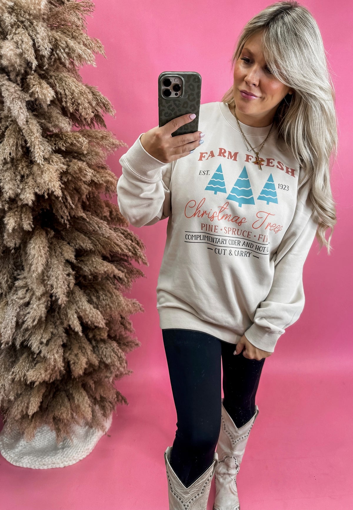 Farm Fresh Christmas Trees Sweatshirt - DOORBUSTER