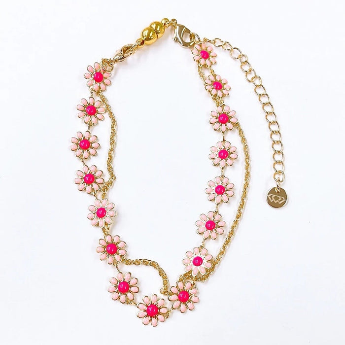 Daisy Pink Bracelet