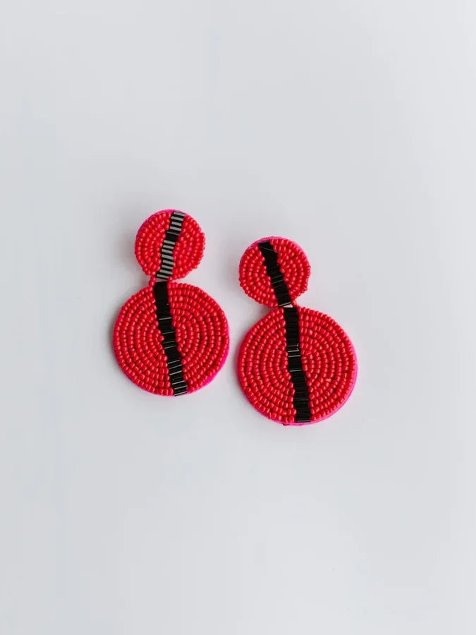 Colleen Red/Black Earrings