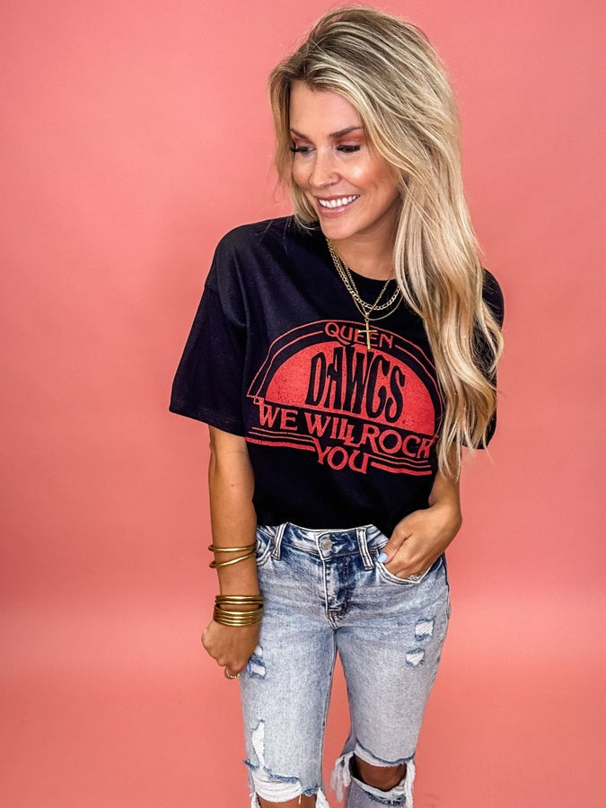 Bulldogs Will Rock You Cropped Tee