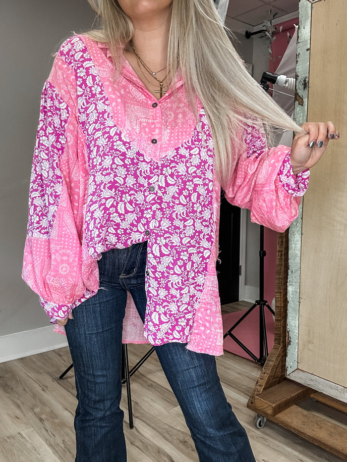 Pink Paisleys Top