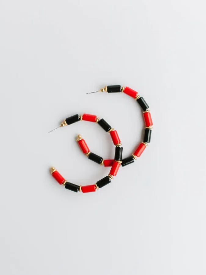 Cara Red/Black Earrings