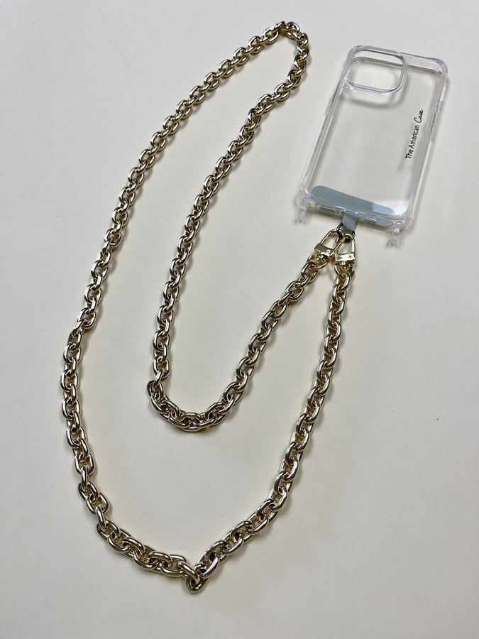 47" Gold Plated Oval Chain With Double Clasp