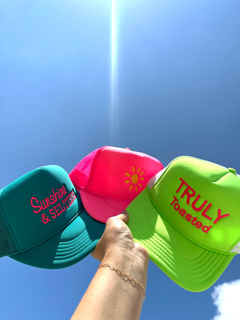 Hot Pink Sun Trucker Hat