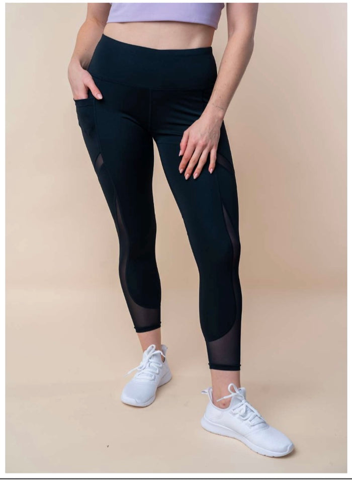 Mesh Insert Pocket Leggings