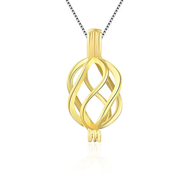 Gold Sterling Silver Spiral Pendant