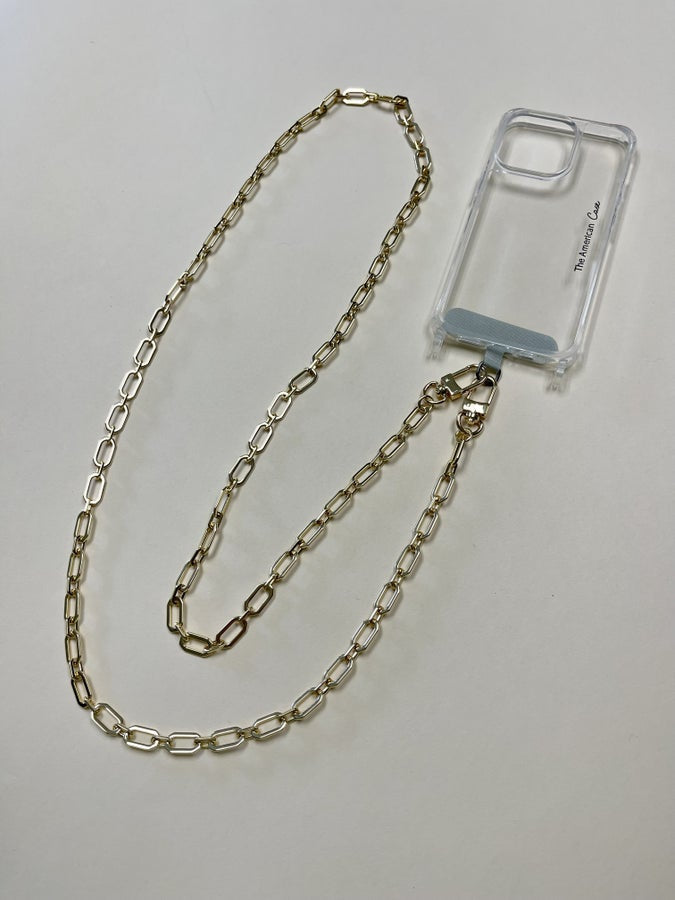 Long Octagon Gold Phone Chain