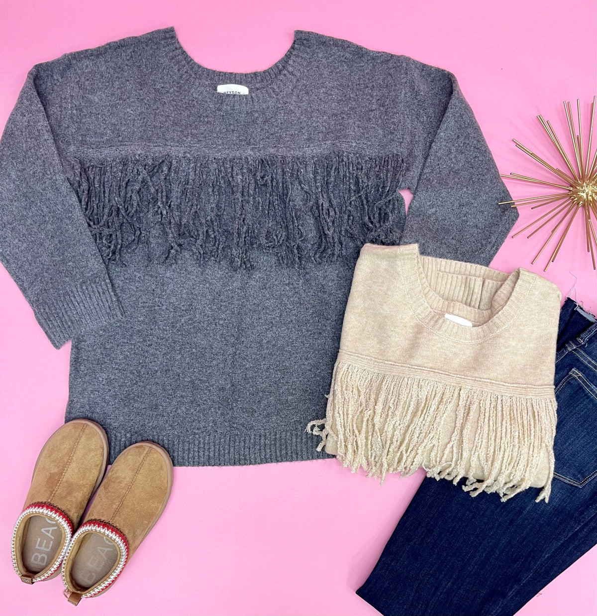 Sweater With Fringe - DOORBUSTER *FINAL SALE*