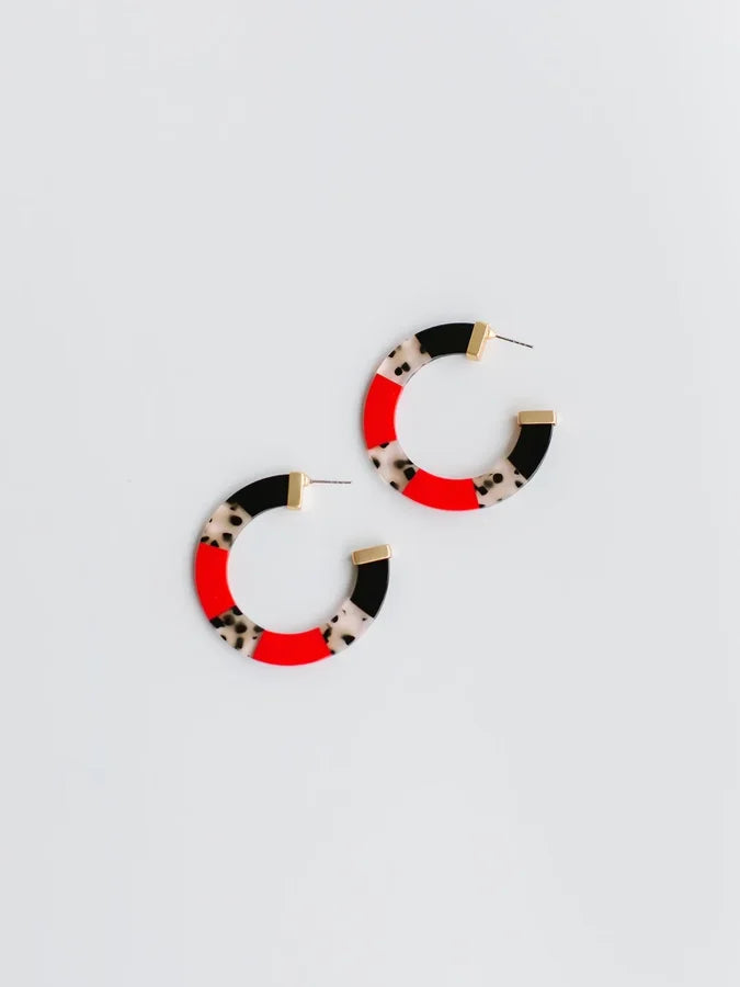 Melody Red/Black Earrings