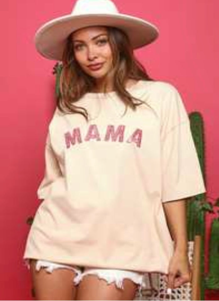 Peach Mama Embellished Tee