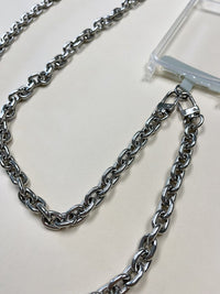 47" Rhodium Plated Oval Chain